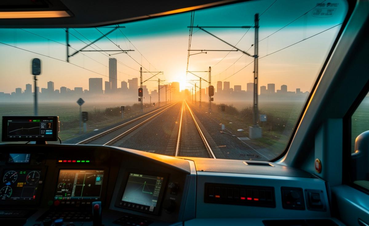 Illustration von leisem Pendeln auf Schienen aus der Perspektive eines ehemaligen Lokführers