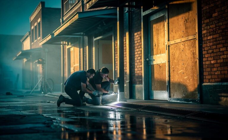 Illustration von einem erfahrenen Filmset mit Patina, das durch Pflege, robuste Materialien und kluge Konstruktion bis zu 30 Jahre hält