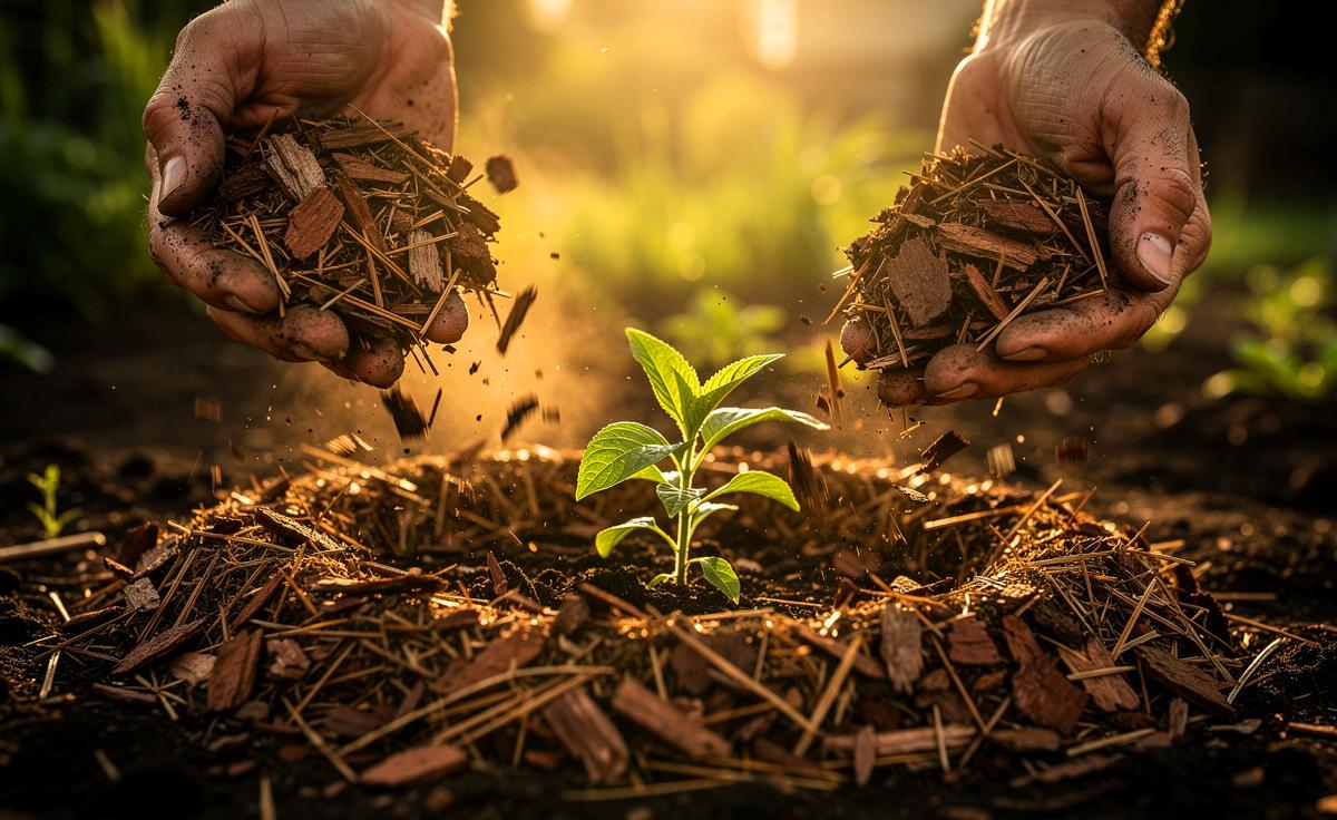 Ein Gärtner erklärt, warum 2 Handvoll Rindenmulch Unkraut wochenlang natürlich unterdrücken