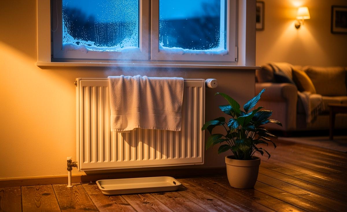 Warum ein feuchtes Tuch über der Heizung die Luftfeuchtigkeit im Raum ohne Technik deutlich verbessert